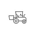 bucket loader icon. Element of construction machine icon for mobile concept and web apps. Thin line bucket loader icon can be used