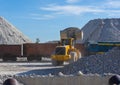 bucket loader loads the clay Royalty Free Stock Photo