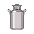 bucket metal milk can cartoon vector illustration Royalty Free Stock Photo