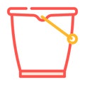 bucket plastic color icon vector illustration
