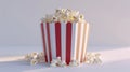 The Bucket of Popcorn.AI generated image Royalty Free Stock Photo
