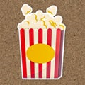 A bucket of popcorn icon illustration
