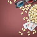 Bucket of popcorn Royalty Free Stock Photo