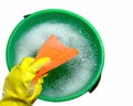 Bucket of Soapy Water Royalty Free Stock Photo