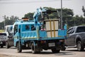 Bucket truck of Nongjom Subdistrict Administrative Organization Royalty Free Stock Photo