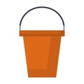 Bucket vector illustration icon isolated white background. Plastic handle container and water object. Bucketful household and Royalty Free Stock Photo