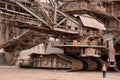 A large bucket wheel excavator in a lignite quarry, Germany