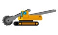 Bucket wheel excavator minimalistic icon