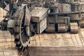 Bucket-wheel excavator mining.