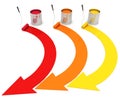Buckets with a paint Royalty Free Stock Photo