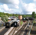 Buckfastleigh Station and Loco Shed, Devon England. Royalty Free Stock Photo