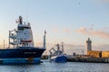 This is a Fishing Boat arriving back at its home harbour in Buckie, Moray, Scotland