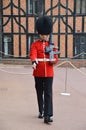 Windsor castle - The Queens Guard walking