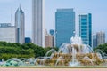 The Buckingham Fountain, in Grant Park, Chicago, Illinois Royalty Free Stock Photo