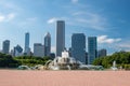 Buckingham fountain in Grant Park, Chicago, USA Royalty Free Stock Photo