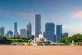 Buckingham fountain in Grant Park, Chicago USA Royalty Free Stock Photo