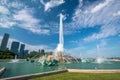 Buckingham fountain in Grant Park, Chicago, USA Royalty Free Stock Photo