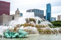 Buckingham fountain , One of the most beautiful fountain in Chicago , Illinois , United States of America