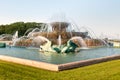 Buckingham Memorial Fountain in the center of Grant Park in Chicago downtown, USA Royalty Free Stock Photo