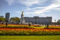 Buckingham Palace in the City of Westminster in London Royalty Free Stock Photo