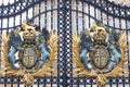 Buckingham Palace, decorative entrance gate with Royal coat of arms, London, United Kingdom Royalty Free Stock Photo