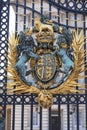 Buckingham Palace, decorative entrance gate with Royal coat of arms, London, United Kingdom Royalty Free Stock Photo