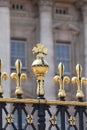 Buckingham Palace, details of decorative fence, London, United Kingdom Royalty Free Stock Photo