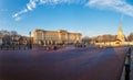 Buckingham palace in early winter morning Royalty Free Stock Photo