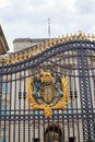 Buckingham Palace Gate with Half Mast Union Jack Flag Royalty Free Stock Photo