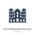 buckingham palace icon in trendy design style. buckingham palace icon isolated on white background. buckingham palace vector icon