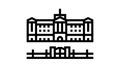 buckingham palace line icon animation