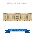 Buckingham Palace London Great Britain United Kingdom vector