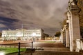 Buckingham Palace in the night, London Royalty Free Stock Photo