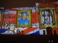 Buckingham Palace projection of images Royalty Free Stock Photo