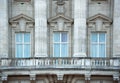 Buckingham palace is the residence of queen Elizabeth II the monarch of the United Kingdom. Royal balcony. London, UK Royalty Free Stock Photo