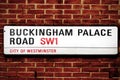 Buckingham Palace Road, in London, United Kingdom Royalty Free Stock Photo