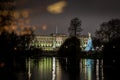 Buckingham palace in winter night, London Royalty Free Stock Photo
