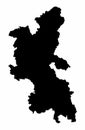 Buckinghamshire county silhouette map