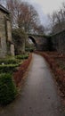 Buckland Abbey traditional english  walled garden on Dartmoor uk Royalty Free Stock Photo