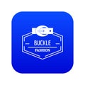 Buckle connect icon blue vector
