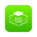 Buckle connect icon green vector