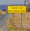 Buckle up road sign