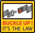 Buckle up seat belt sign vector illustration clip-art Royalty Free Stock Photo