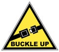 Buckle up seatbelt sign Royalty Free Stock Photo