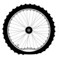 Buckled Bicycle Wheel Royalty Free Stock Photo