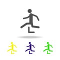 buckles with a barrier multicolored icons. Element of sport multicolored icons Can be used for web, logo, mobile app, UI, UX