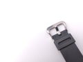 Buckles and black rubber straps watch Royalty Free Stock Photo