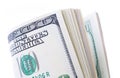 100 bucks stack isolated Royalty Free Stock Photo