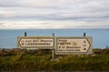 Buckshot highway signs in The Burren Royalty Free Stock Photo