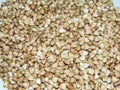 Buckwheat background. buckwheat texture, closeup view Royalty Free Stock Photo